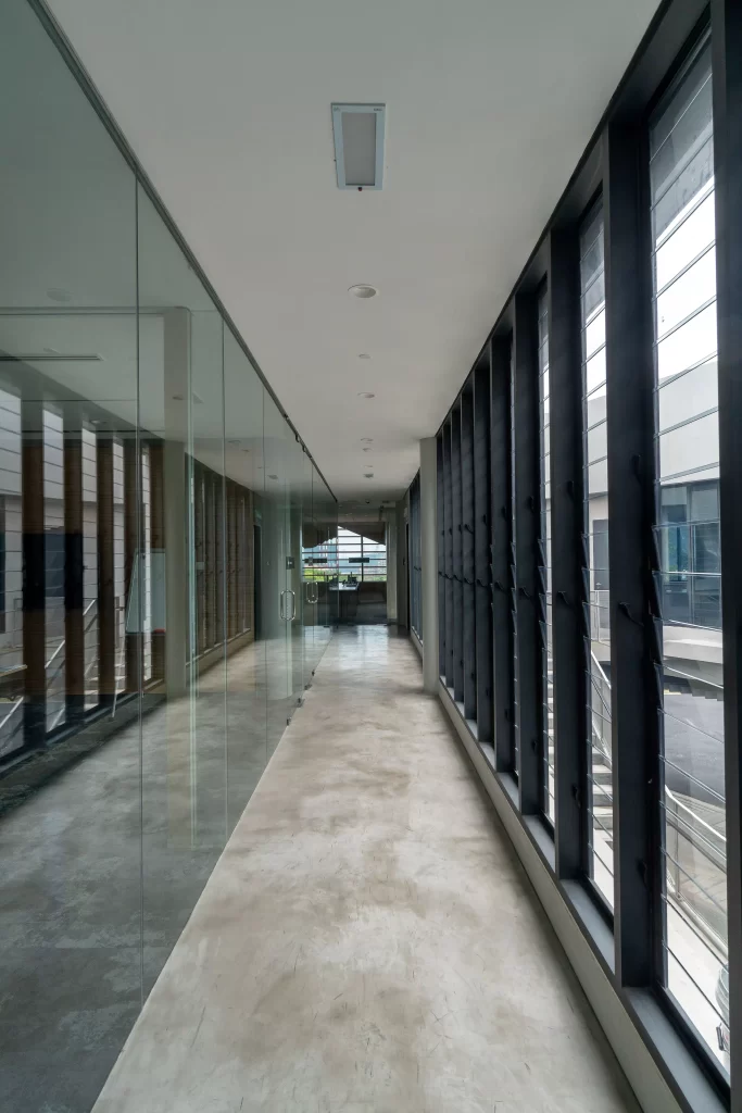 Courtyard Facing Corridor