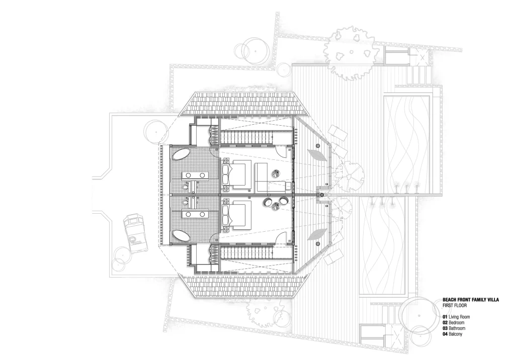 Beach Front Villa B - First Floor